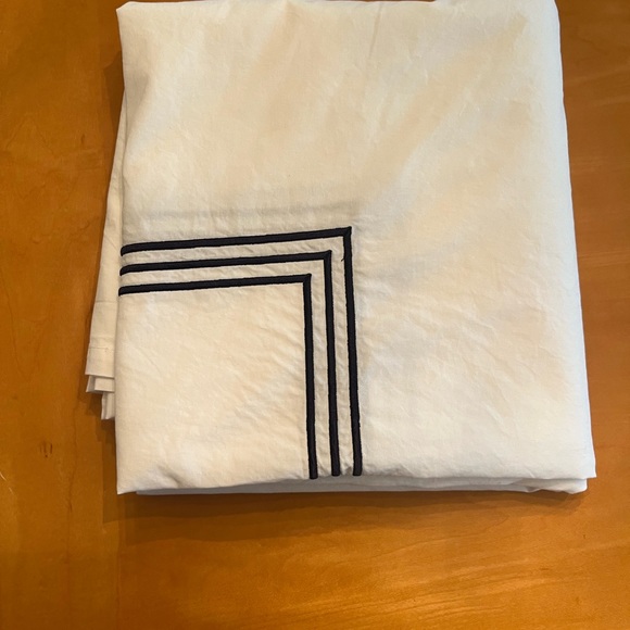 Pottery Barn Bath Pottery Barn White Dark Blue Stripe Grand